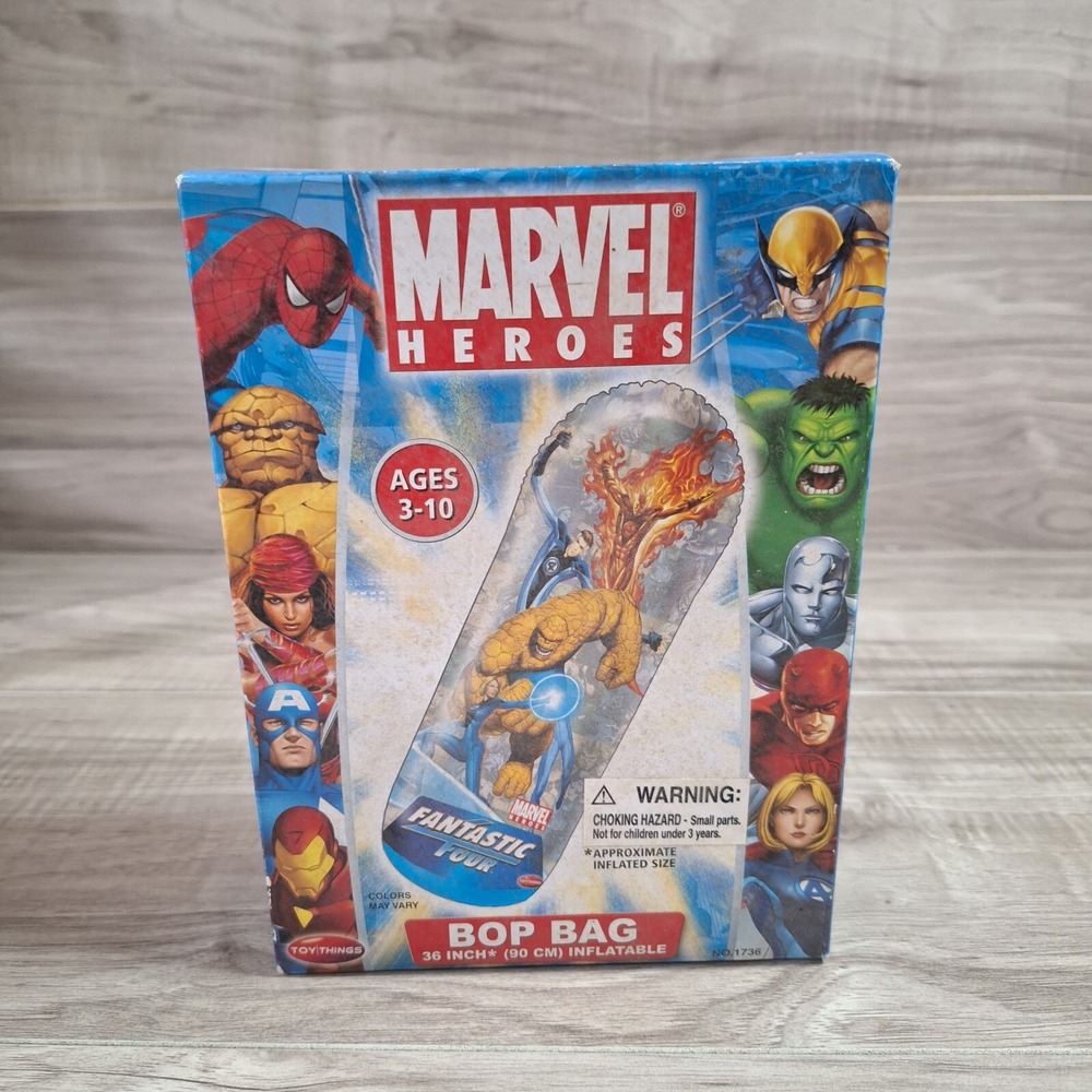 Vintage Marvel Heros Bop Bag Fantastic Four Rare 2006 Inflatable